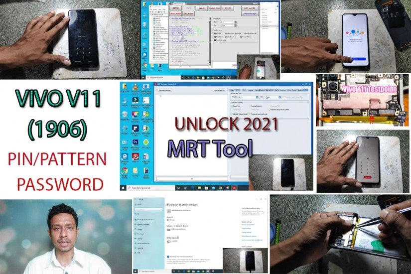 Vivo Y11(1906) Pin/Pattern/Password unlock and FRP Reset with MRT Tool