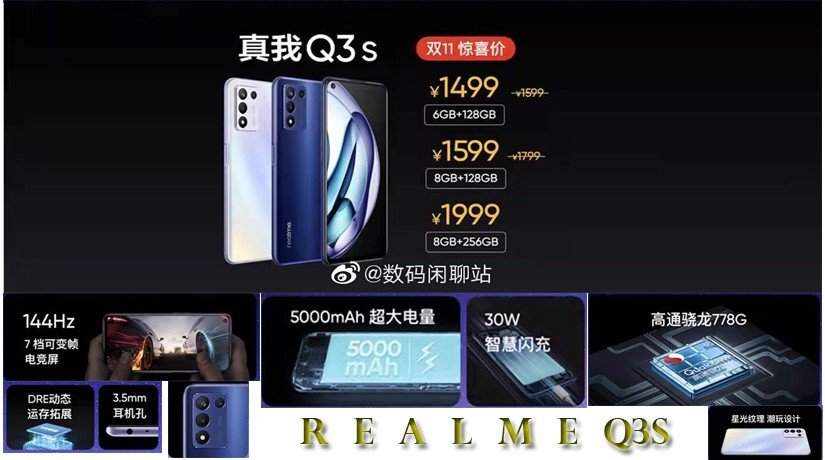Realme Q3s Launches in China Will be launching soon in India