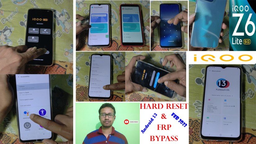 "Step-by-Step Guide: iQOO Z6 Lite 5G/ Vivo Hard Reset & FRP Bypass on Android 13 with February 2023 Security Patch Update"
